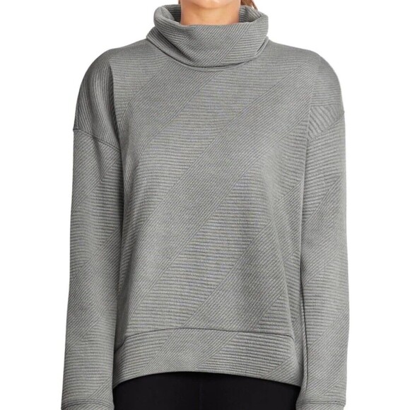 Balance Collection Marci Pullover Sweatshirt Quilted Heather Gray Women’s Size L - Picture 3 of 9